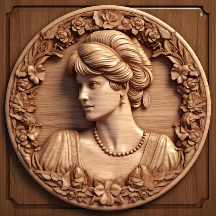 Famous (Princess Diana 2, 3DFMS_7269) 3D models for cnc